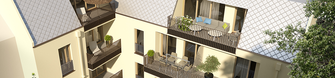 WIWA DOCKS in Wismar: Dachgeschoss mit Balkonen